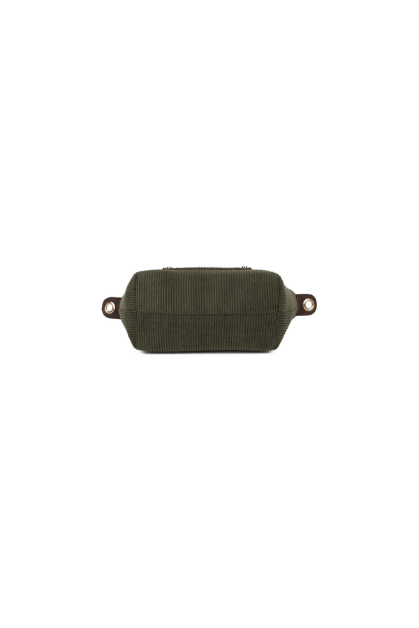 Carraig Donn Dark Green Corduroy Mini Top Handle Tote Bag