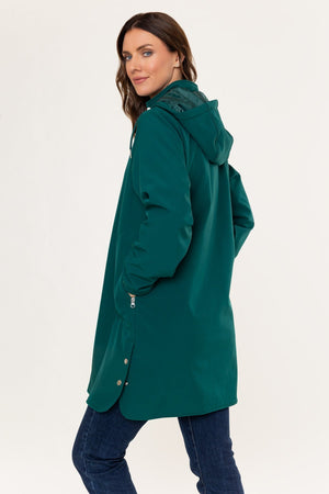 Carraig Donn Dark Green Soft Shell Water Resistant Hooded Long Sleeve Jacket