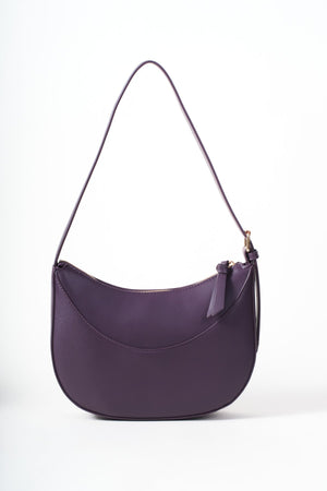 Carraig Donn Dark Purple Scoop Top Shoulder Bag