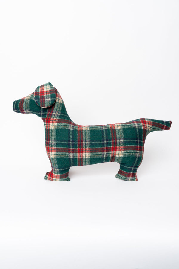 Carraig Donn Dashound Cushion Red Tartan