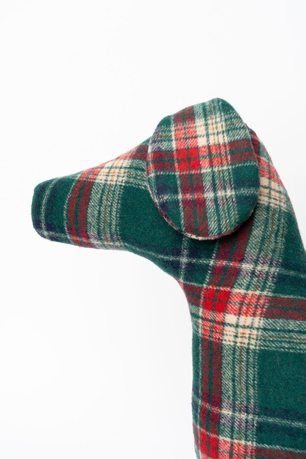 Carraig Donn Dashound Cushion Red Tartan