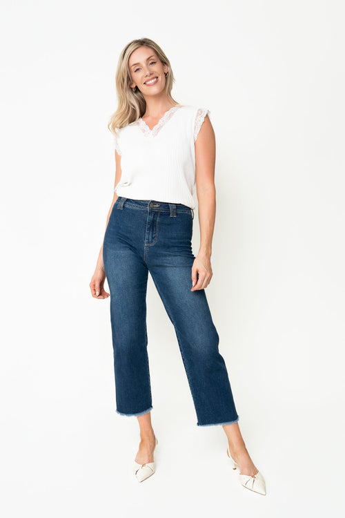 Denim Seamless Hem Jeans