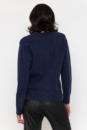 Carraig Donn Diamonte Bow Cardigan Navy
