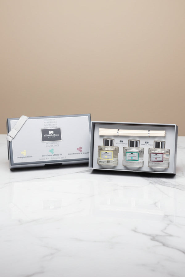 Carraig Donn Diffuser Mini Set of 3 Lemongrass, Lotus Flower & White Tea, Sweet Mandarin & Grapefruit