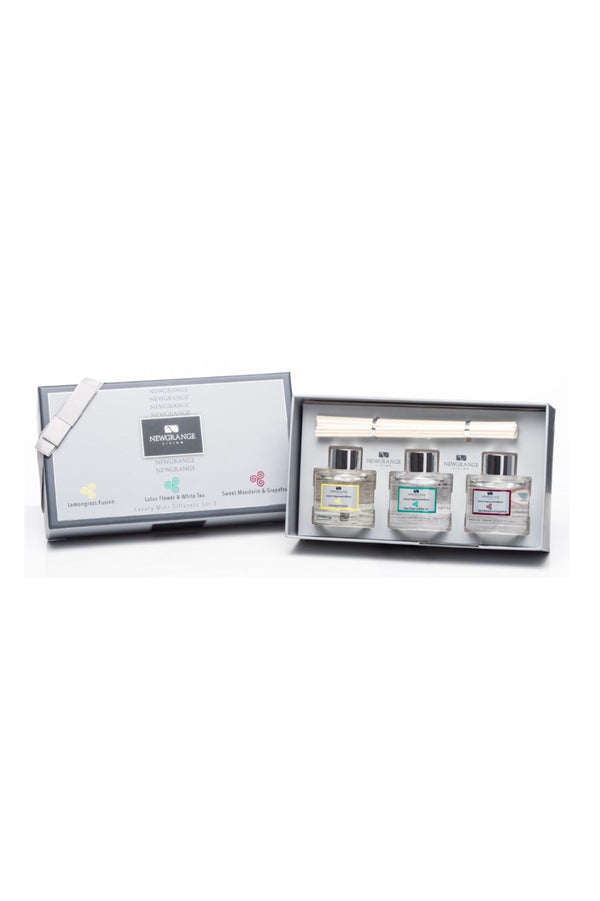 Carraig Donn Diffuser Mini Set of 3 Lemongrass, Lotus Flower & White Tea, Sweet Mandarin & Grapefruit