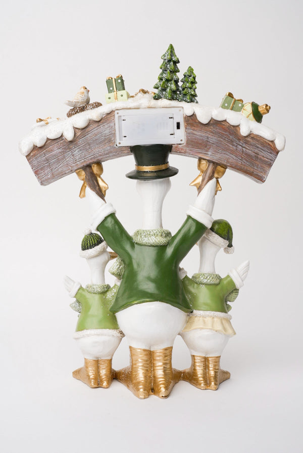 Carraig Donn Duck Family Light Up With Merry Christmas Sign Christmas Decoration