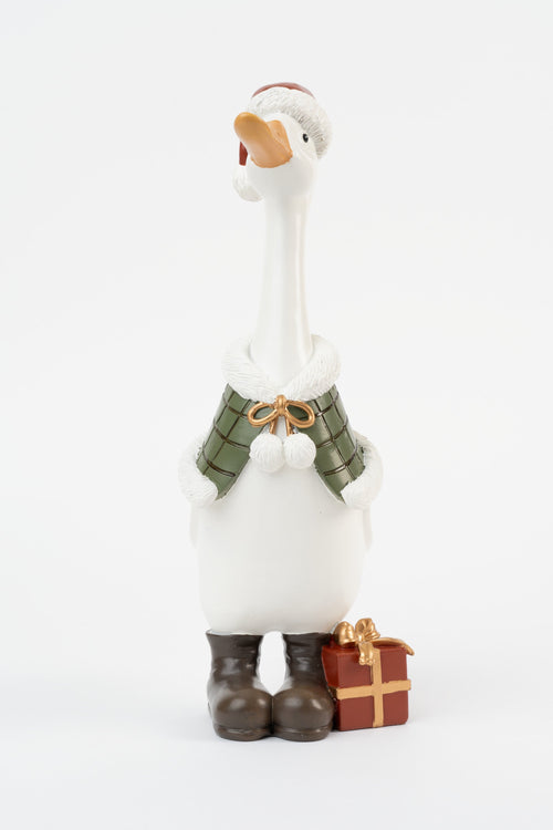 Large Duck With Present Christmas Decoration