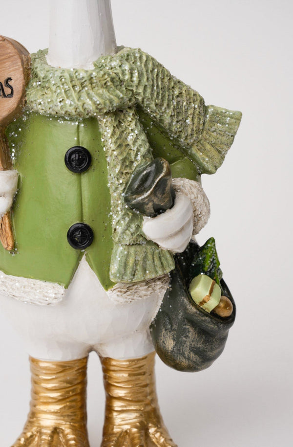 Carraig Donn Duck With Merry Christmas Sign Christmas Decoration