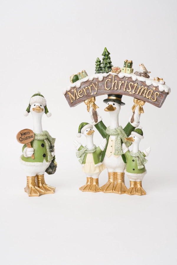 Carraig Donn Duck With Merry Christmas Sign Christmas Decoration