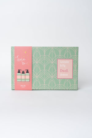 Carraig Donn Dwell Lavender & Fig Destress Gift Set of 3 - Hand Wash, Room Spray & Hand Lotion