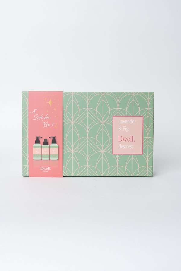 Carraig Donn Dwell Lavender & Fig Destress Gift Set of 3 - Hand Wash, Room Spray & Hand Lotion