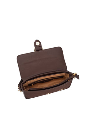 Carraig Donn East West Brown Buckle Detail Shoulder Bag