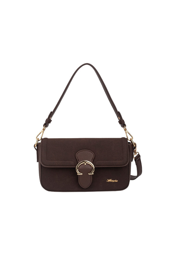 Carraig Donn East West Brown Buckle Detail Shoulder Bag
