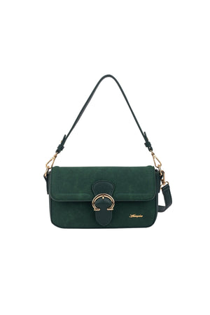 Carraig Donn East West Green Buckle Detail Shoulder Bag