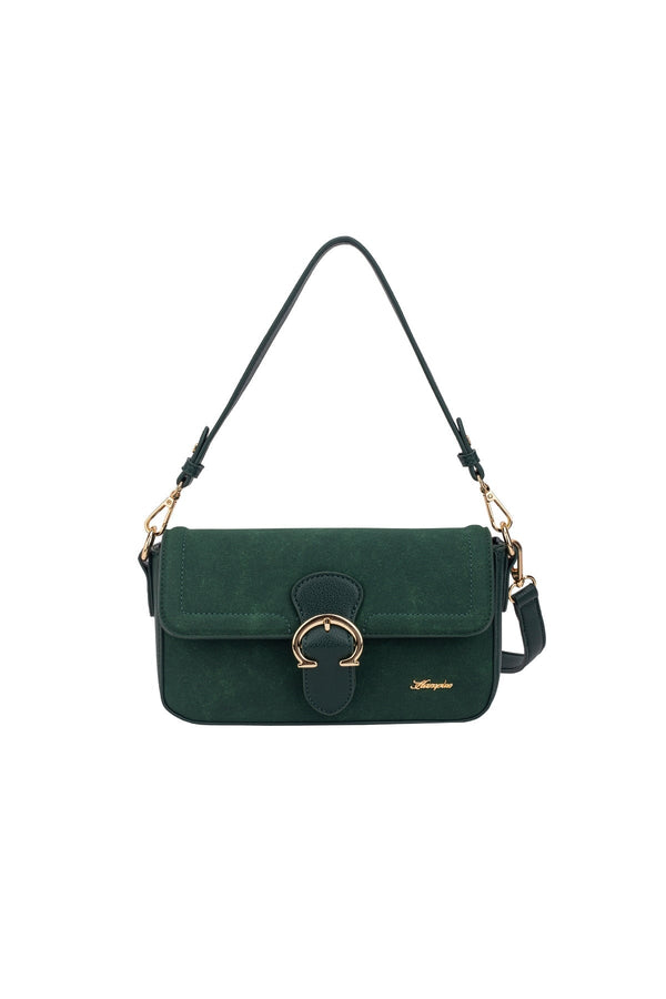 Carraig Donn East West Green Buckle Detail Shoulder Bag