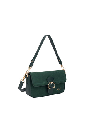 Carraig Donn East West Green Buckle Detail Shoulder Bag