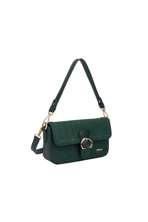 Carraig Donn East West Green Buckle Detail Shoulder Bag