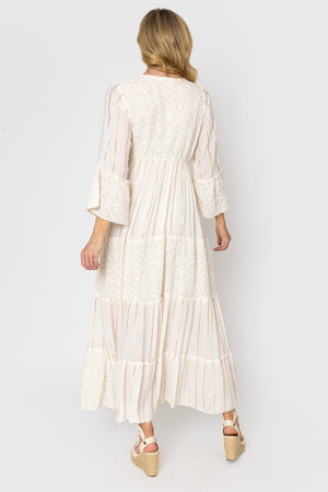 Carraig Donn Ecru Boho Maxi Dress