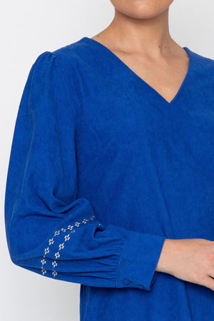 Carraig Donn Embroidered Corduroy Shift Dress