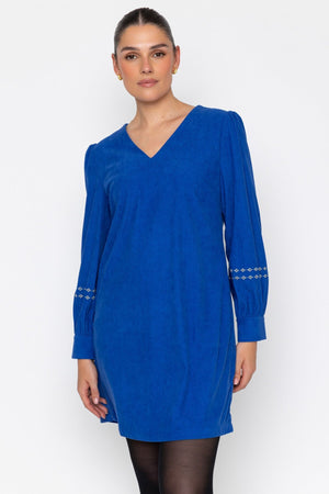 Carraig Donn Embroidered Corduroy Shift Dress