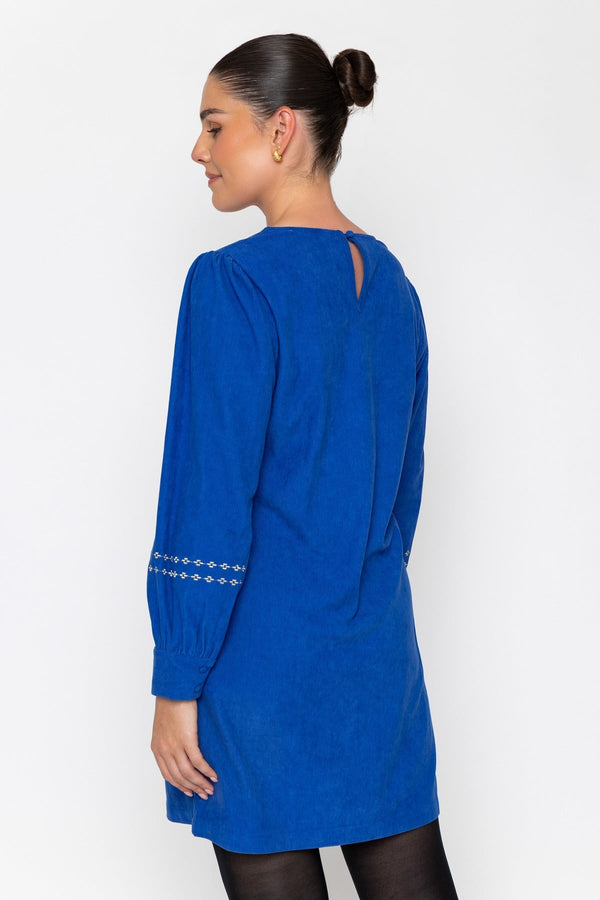 Carraig Donn Embroidered Corduroy Shift Dress