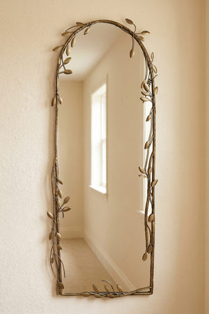 Carraig Donn Eve Cheval Mirror in Gold Finish