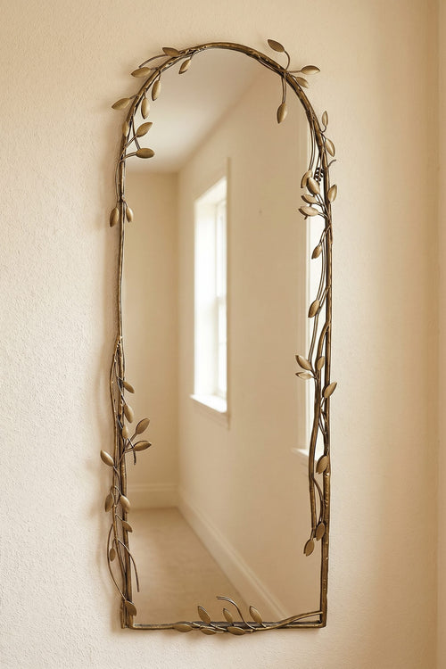 Eve Cheval Mirror in Gold Finish