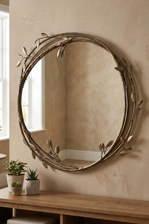 Carraig Donn Eve Gold Finish Round Mirror 65cm