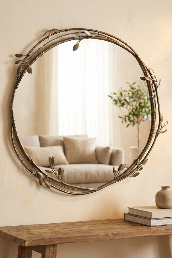 Carraig Donn Eve Gold Finish Round Mirror 75cm
