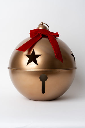 Carraig Donn Extra Large Gold Metal Cut Out Christmas Bell H50cm Decoration