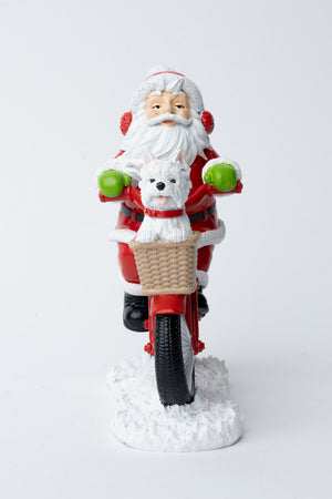 Carraig Donn Extra Large Santa On Bike Christmas Decorative Ornament