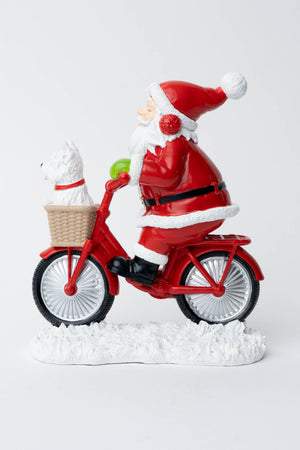 Carraig Donn Extra Large Santa On Bike Christmas Decorative Ornament