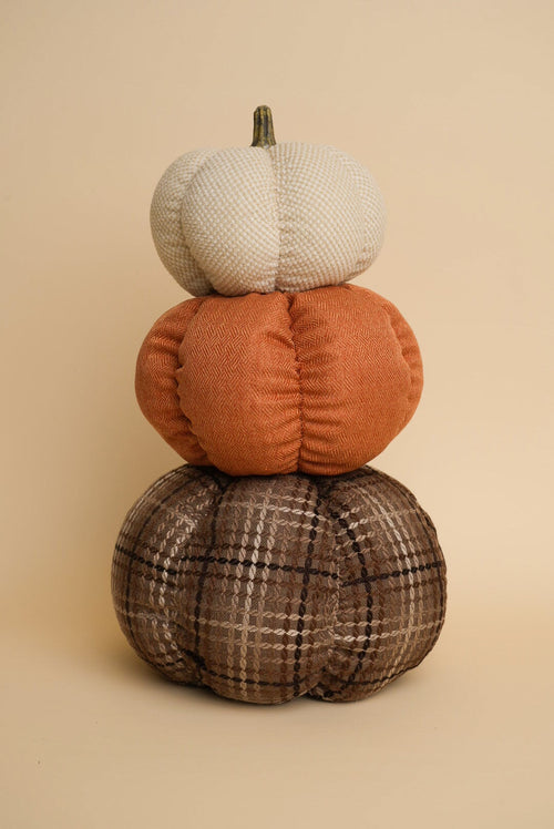 Fabric Halloween Pumpkin Stack
