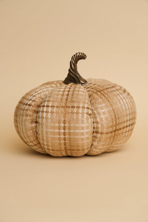 Fabric Plaid Halloween Pumpkin