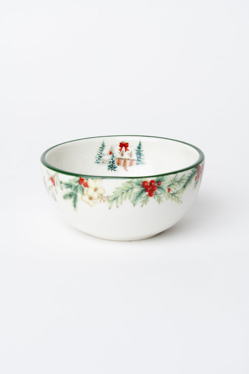 Ceramic Festive Scene Christmas Small Bowl