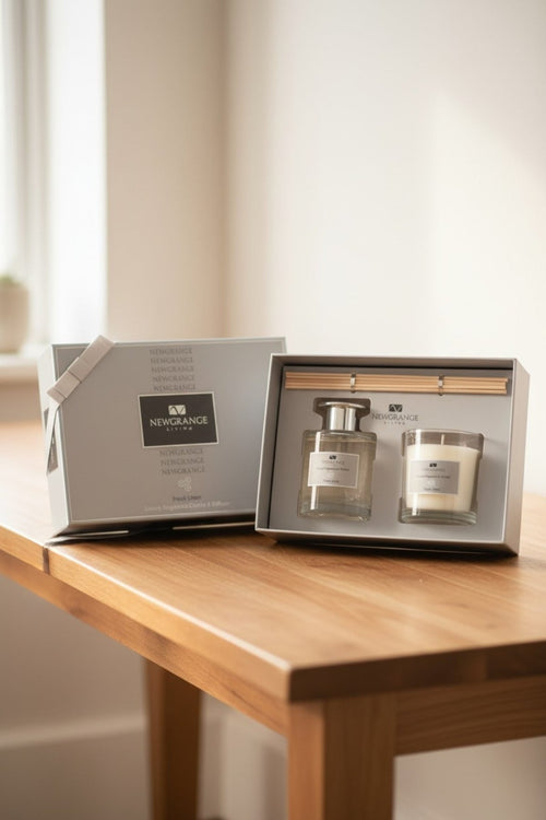 Fresh Linen Luxury Candle & Reed Diffuser Gift Set