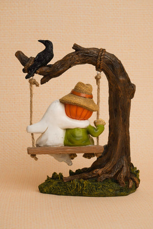 Carraig Donn Ghost On Swing Halloween Decorative Ornament