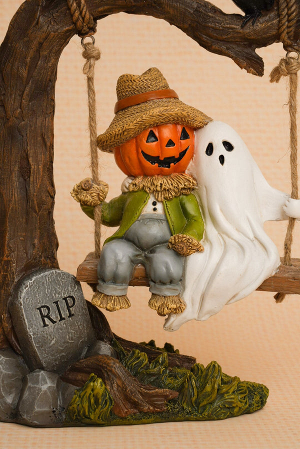 Carraig Donn Ghost On Swing Halloween Decorative Ornament