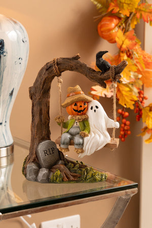 Carraig Donn Ghost On Swing Halloween Decorative Ornament