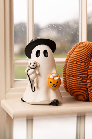 Carraig Donn Ghost With Dog Halloween Decorative Ornament