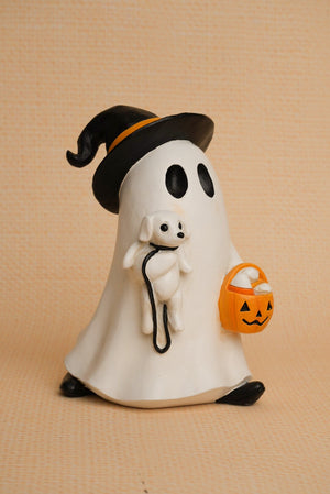 Carraig Donn Ghost With Dog Halloween Decorative Ornament