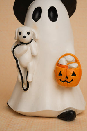 Carraig Donn Ghost With Dog Halloween Decorative Ornament