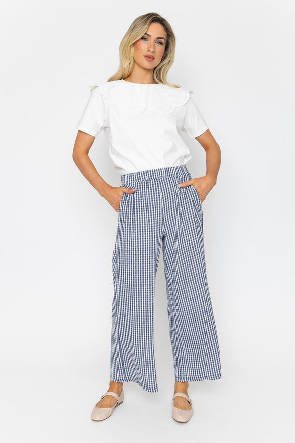 Carraig Donn Gingham Elastic Waist Trousers
