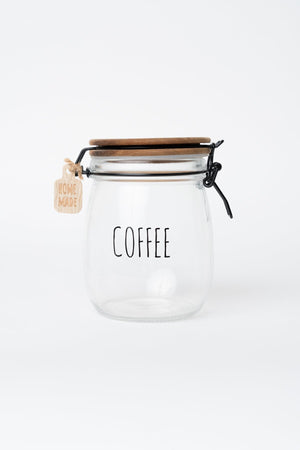 Carraig Donn Glass Kitchen Coffee Jar With Acacia Wood Lid