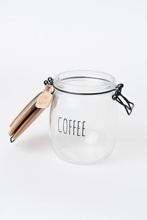 Carraig Donn Glass Kitchen Coffee Jar With Acacia Wood Lid