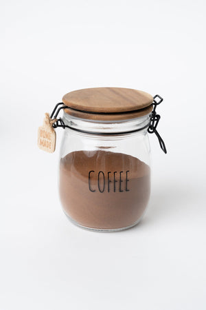 Carraig Donn Glass Kitchen Coffee Jar With Acacia Wood Lid