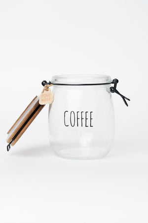 Carraig Donn Glass Kitchen Coffee Jar With Acacia Wood Lid