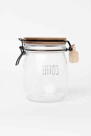Carraig Donn Glass Kitchen Coffee Jar With Acacia Wood Lid