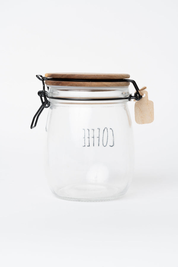 Carraig Donn Glass Kitchen Coffee Jar With Acacia Wood Lid