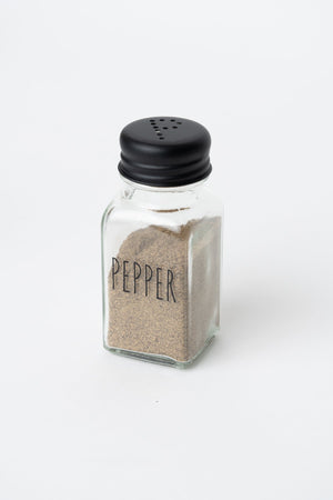 Carraig Donn Glass Kitchen Salt & Pepper Set With Metal Stand